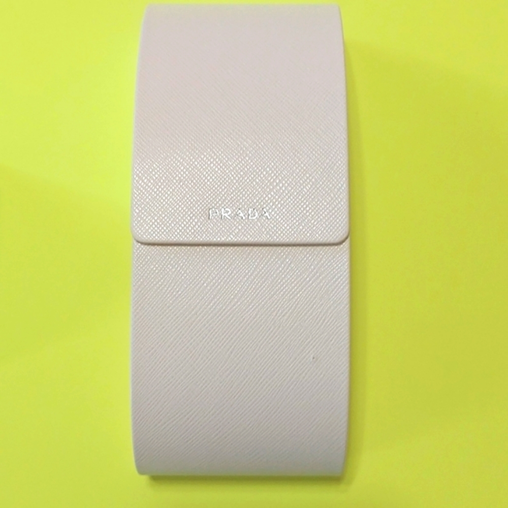 Prada NWOT Off White Sunglass Case With Box And Cloth - Picture 2 of 7